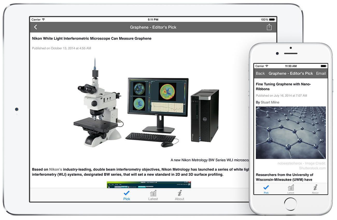 Graphene by AZoNetwork App screenshots