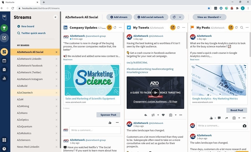 Hootsuite screenshot 1