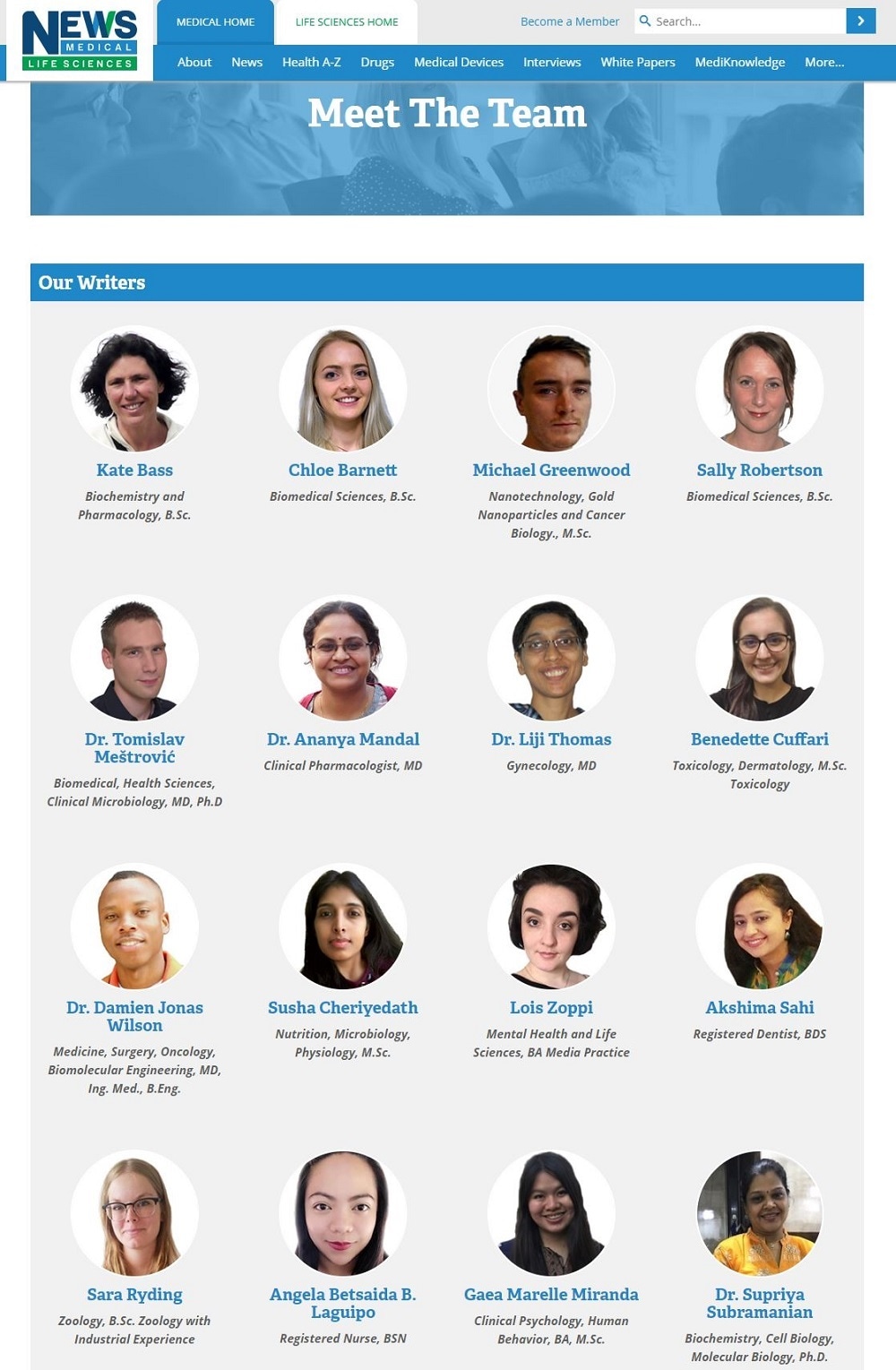 AZoNetwork's scientific writers