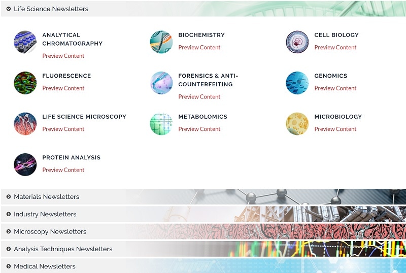 Newsletters Page