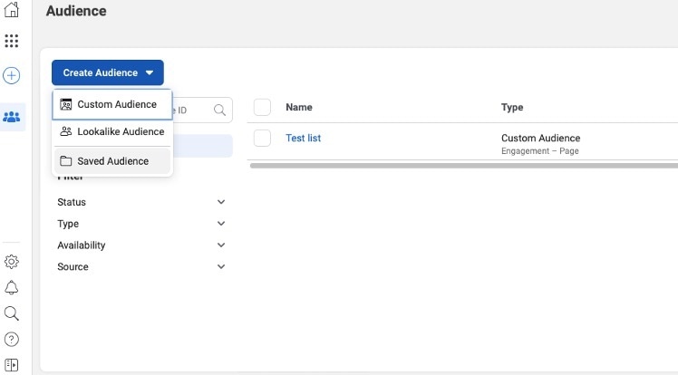 Create a custom audience on Facebook