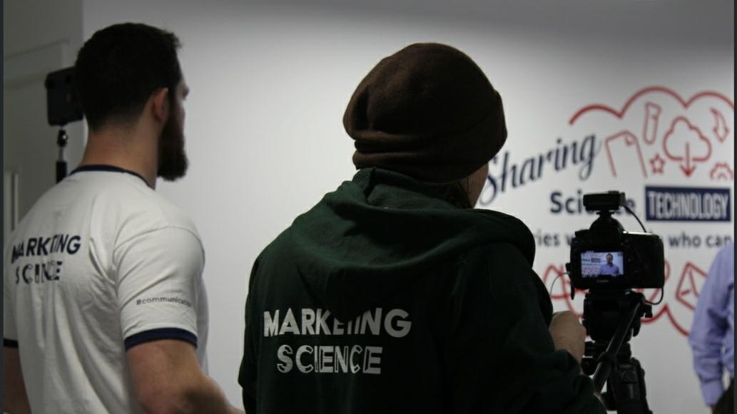 Frank Barker and Will Soutter recording audio