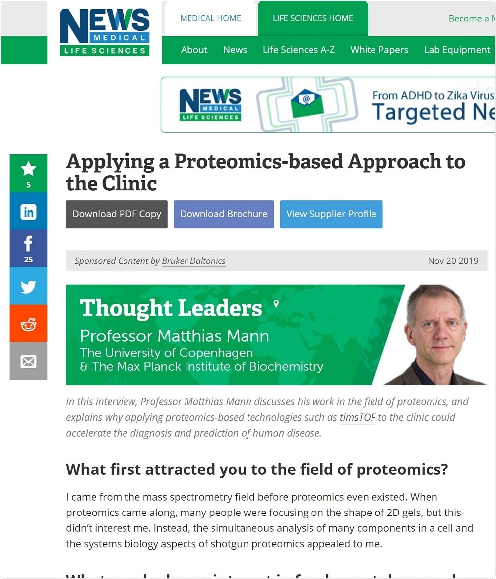 Interview example on News-Medical.net