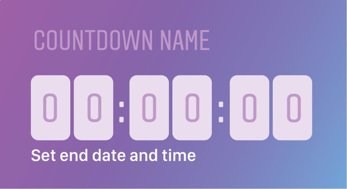 Instagram countdown feature