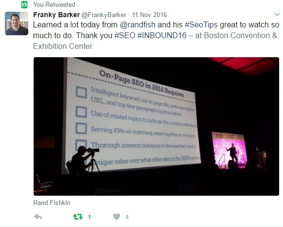 Tweet about Inbound