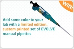 WIN custom printed EVOLVE manual pipette