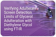 Detecting Diethylene Glycol Adulteration in Glycerol using FT-IR