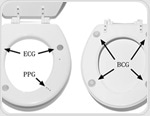 Toilet seat heart monitoring system