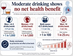 One drink a day may be the new upper limit for safer alcohol guidance